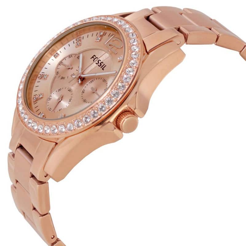 fossil automatic watch rose gold
