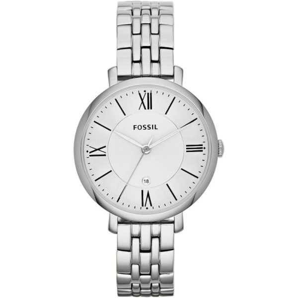 Fossil Jacqueline Silver Dial Stainless Steel Ladies Watch ES3433 ...