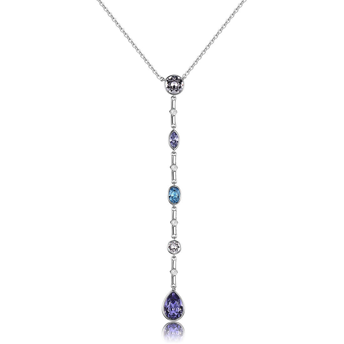 BROSWAY AFFINITY WOMAN NECKLACE SILVER WITH SWAROVSKI CRYSTALS - Sunlab ...