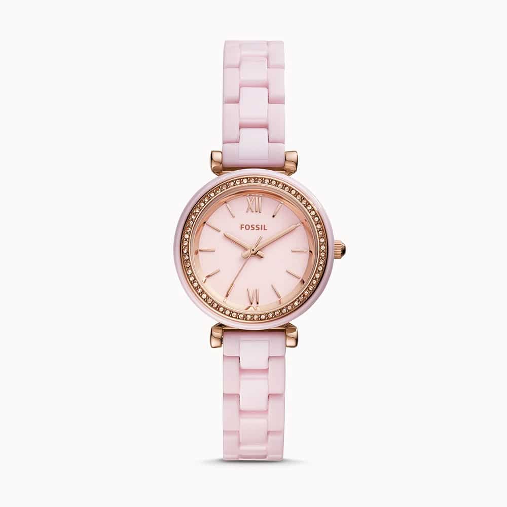pink fossil smartwatch