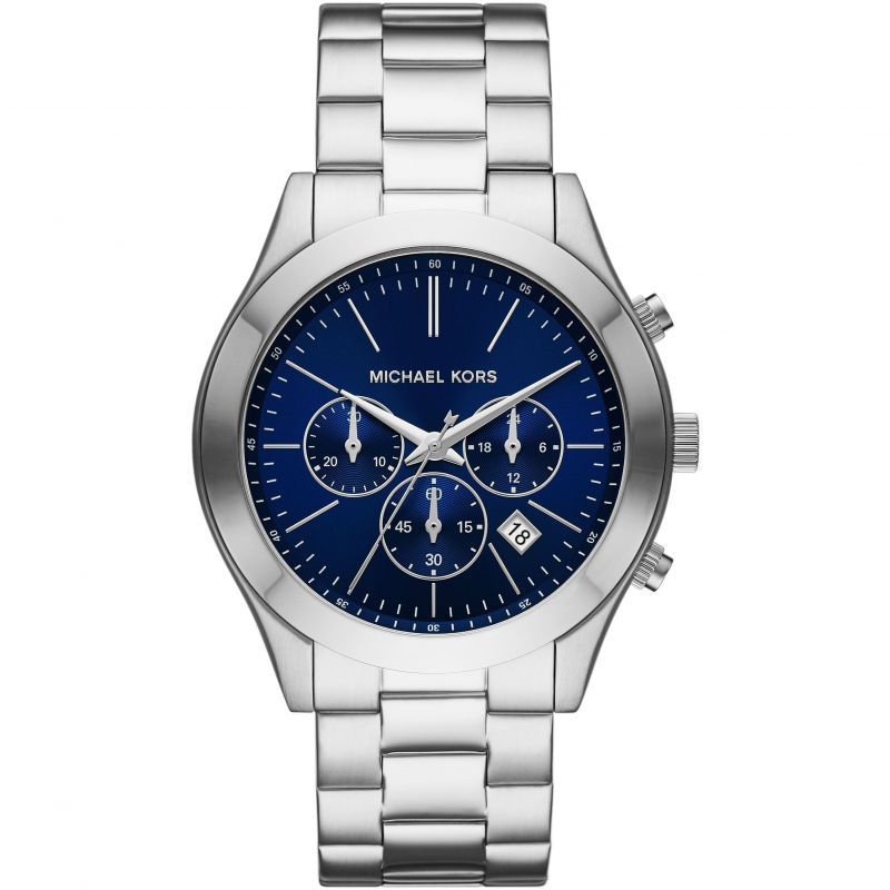 Michael Kors Slim Runway Man Watch Silver - Sunlab Malta