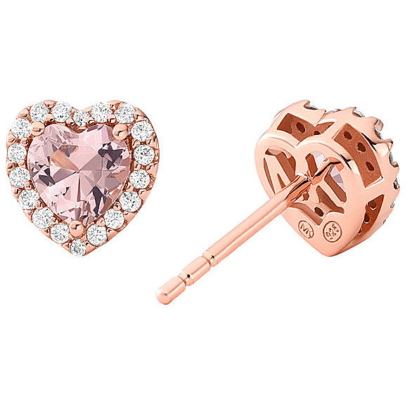 Michael kors heart sale earrings rose gold