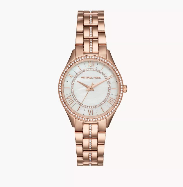 Michael Kors Lauryn Three-Hand Rose Gold-Tone Stainless Steel Watch ...