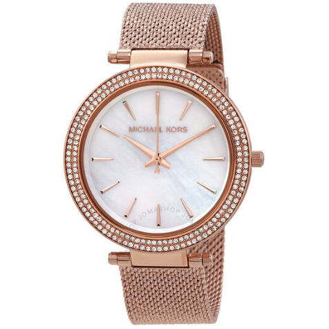 Michael Kors Darci Quartz Crystal Mother of Pearl Watch 39mm - Sunlab Malta