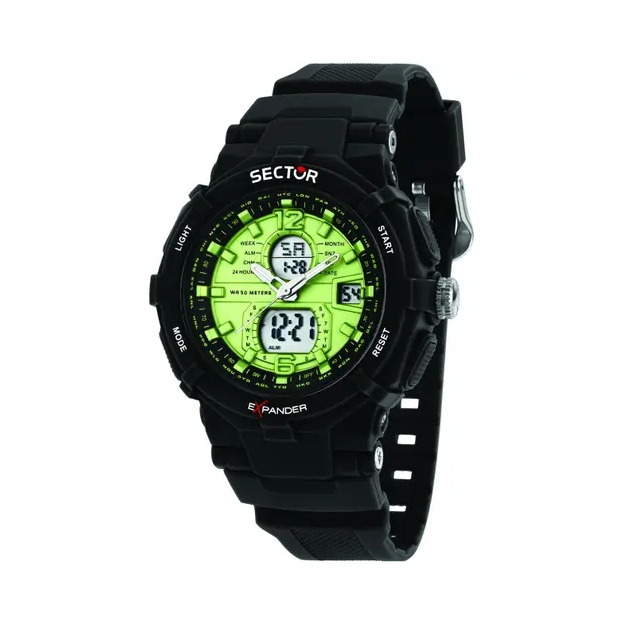 Sector Ex 09 Man Digital Watch Black 50mm Sunlab Malta